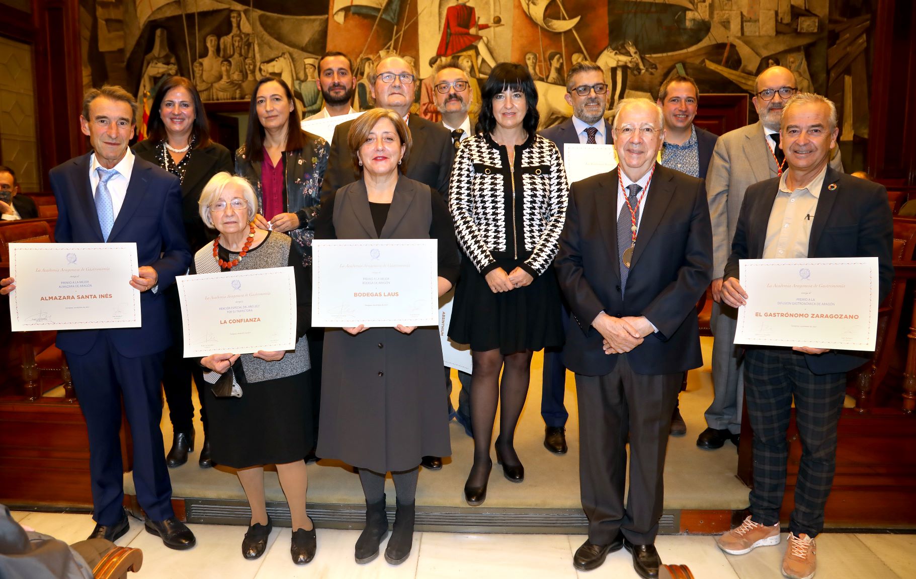 La Academia Aragonesa de Gastronomía concede sus tradicionales «Premios Anuales de Gastronomía» 2021.