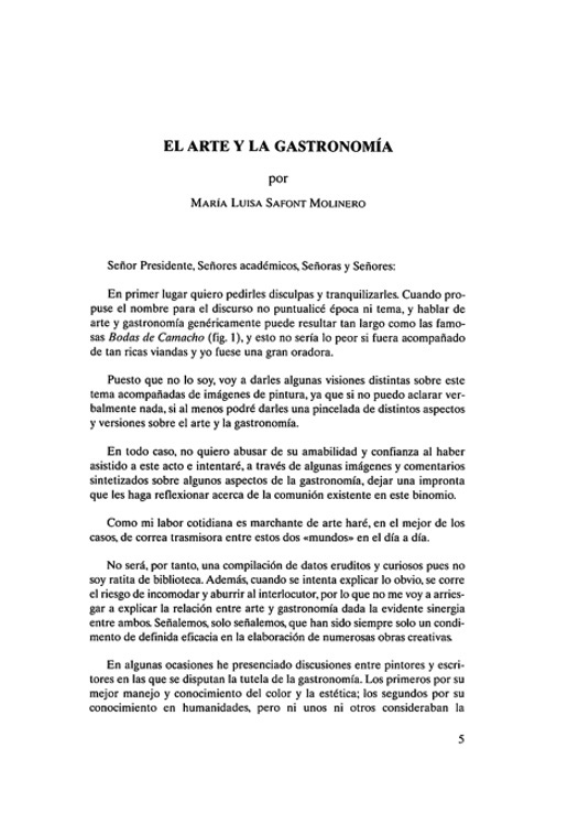 El arte y la gastronomía